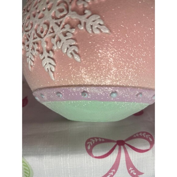 New Mrs. Claus' Bakery Pastel Pink Large Jumbo Ornament with Frosting - Picture 4 of 4